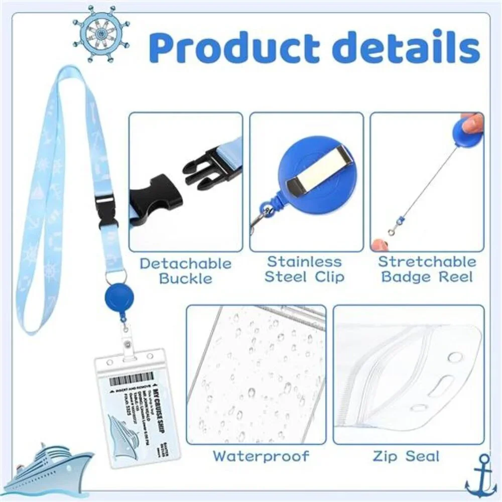 Cruise Ship Essentials 2025 Must Haves Set, 2 Pack Lanyards for Cruise Ship
